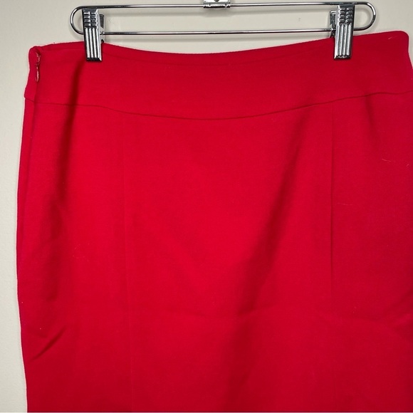 Tahari Arthur and Levine  ASL Knee Length Pencil Skirt Red  Size 6 - Picture 5 of 11